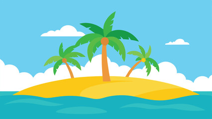 Obraz premium tropical island with palm trees