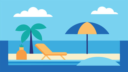 Fototapeta premium vector illustration of a tropical beach