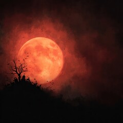 halloween full moon background