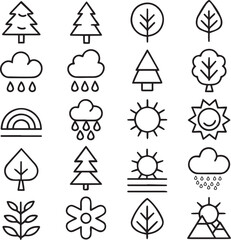 Vibrant illustration of diverse natural elements and wildlife in harmony