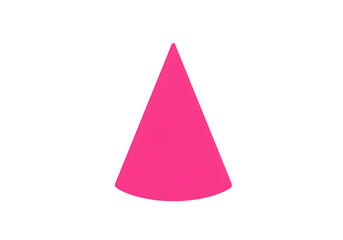 Fototapeta premium Pink Geometric Cone Shape isolated on transparent background