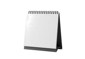 Blank Desktop Calendar Mockup A Clean Minimalist Design isolated on transparent background