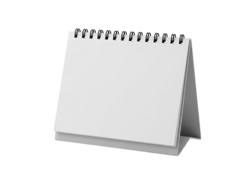 Blank Desk Calendar Mockup isolated on transparent background