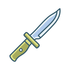 Commando Knife - Flat Gradient Icon