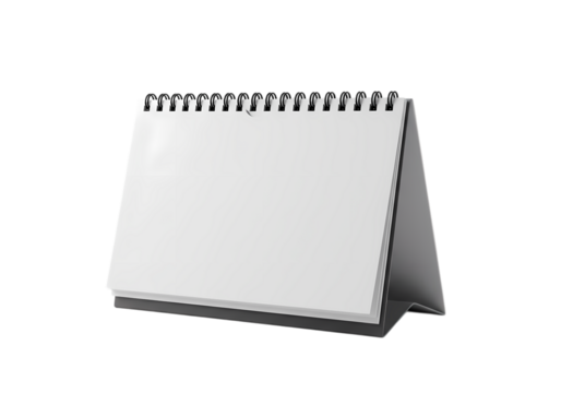Blank Desktop Calendar Mockup isolated on transparent background