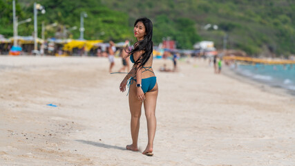 Pretty Thai Girl on Beach in Thailand