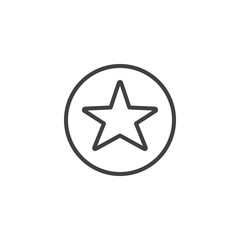 Star rating line icon
