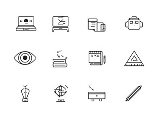 online class line art teacher giving online lecture