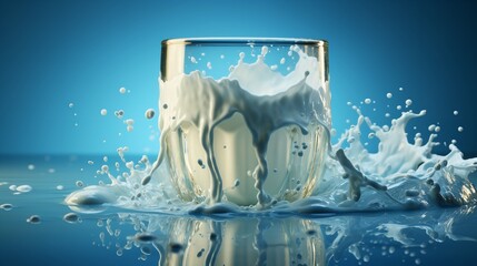 A graphic illustration for world milk day with milk splash and globe