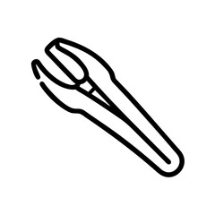 Obraz premium Wire cutter tool in minimal black line art design 