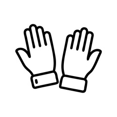 Fototapeta premium Leather gloves on a white background, concept of icon 