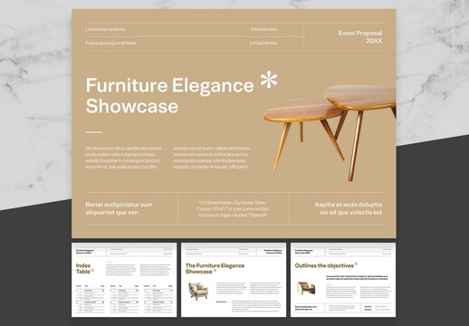 Beige And Black Event Proposal Furniture