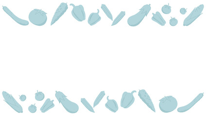 Obraz premium 夏野菜の見出しイラスト