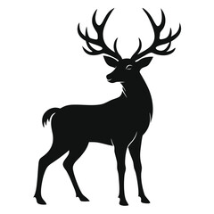 Fototapeta premium deer silhouette vector illustration