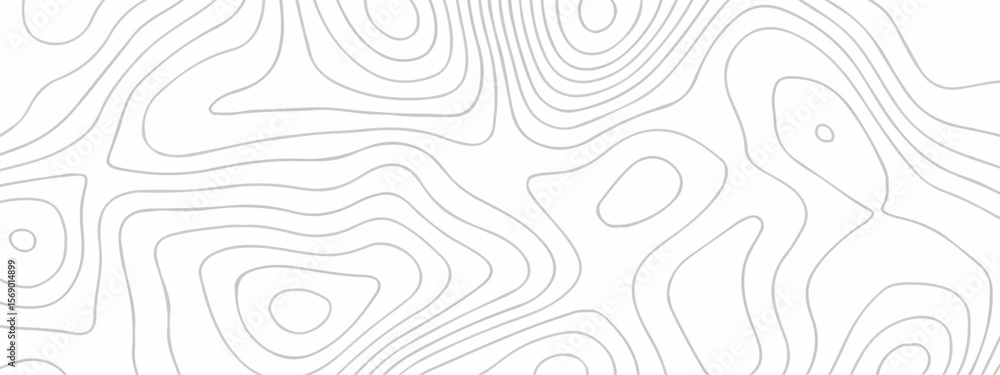 Poster topographic map background geographic line map with seamless ornament design. the black on white con