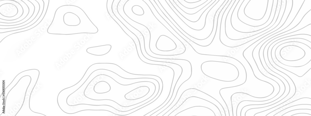 Poster topographic map background geographic line map with seamless ornament design. the black on white con