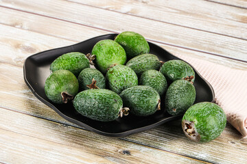 Sweet ripe juicyfruit feijoa