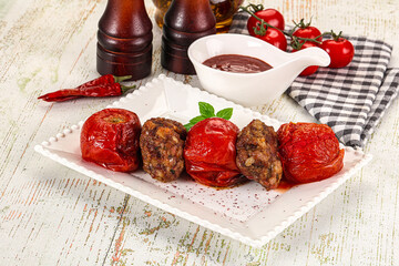 Turkish cuisine - Domatesli Kebab with tomato