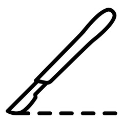 surgical scalpel Line Icon