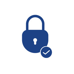 success password set filled and line icon, padlock vector illustration