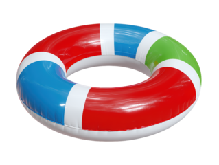 Red, white, and blue life preserver, essential safety equipment for water activities