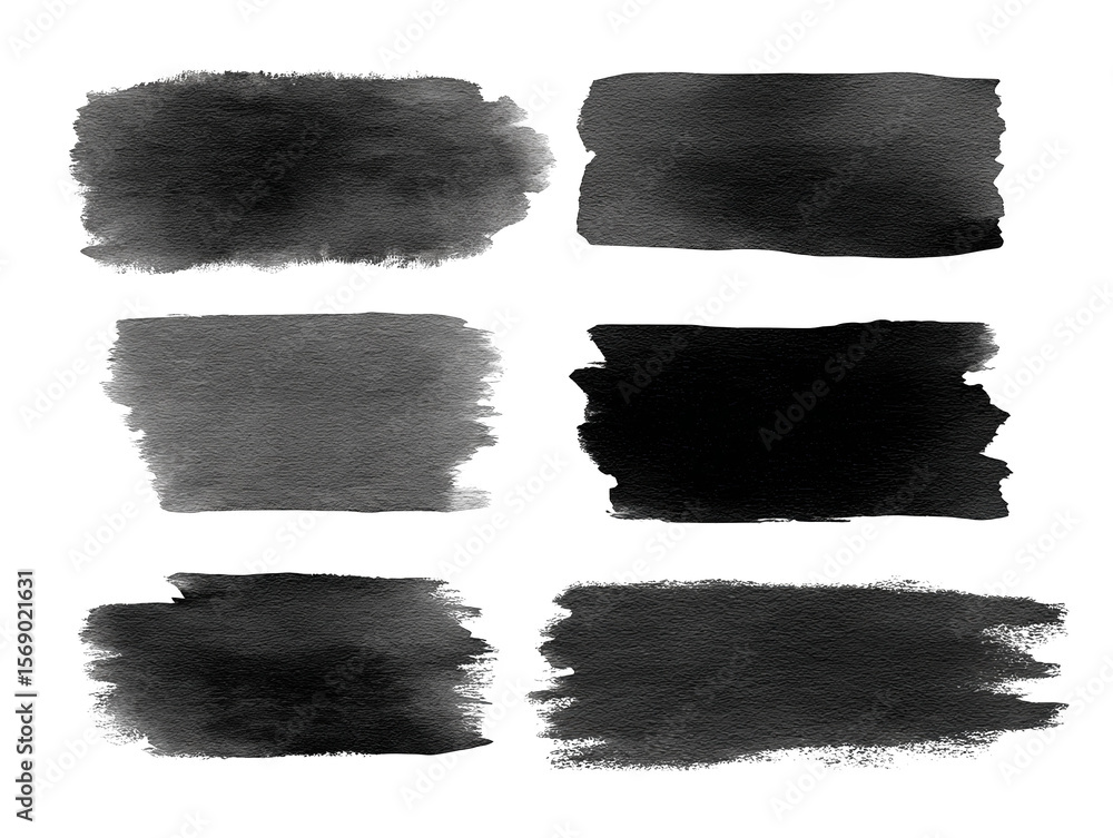 Poster black paint strokes, a captivating abstract image of texture and depth dark