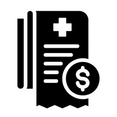 Obraz premium medical bill Solid icon