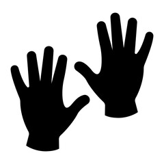 medical gloves Solid icon