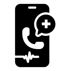 Obraz premium medical call Solid icon