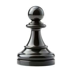 black chess piece isolated on transparent background