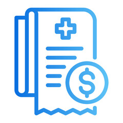 Obraz premium medical bill Gradient icon