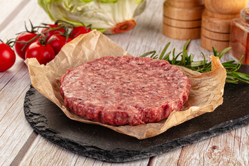Raw beef cutlet for burger