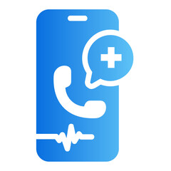 Obraz premium medical call Gradient icon