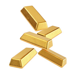3d gold bars