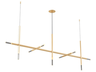 JAX 09-005 , Brass -Black-Silver / Clear crystal , Elegant Lighting Fixture Against black bachground 