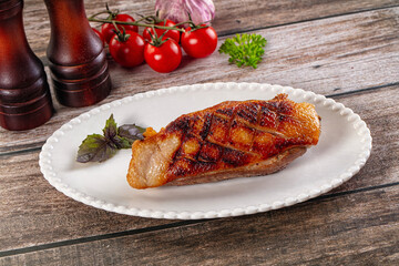 Roasted duck breast fillet meat