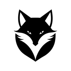 Creative fox head icon in minimalist style for branding smart tech and nature logos