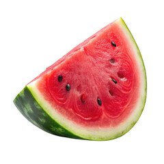 slices of watermelon isolated on transparent background