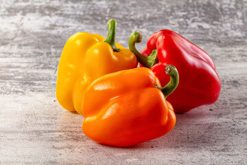 Red, yellow, orange bell pepper