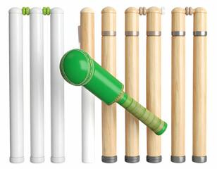 Cricket Wickets and Ball Sport Equipment Game Team Training Competition Outdoors Success Fun Play