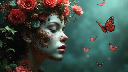 Rose Face Creative Landscape