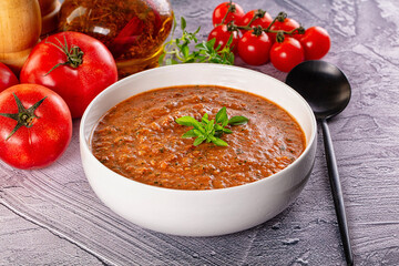 Gazpacho - cold Spanish tomato soup