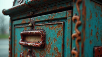 Retro Blue Email Close up