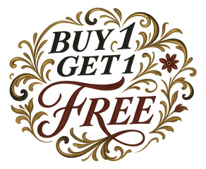 Obraz premium Ornate vintage circular sticker with 