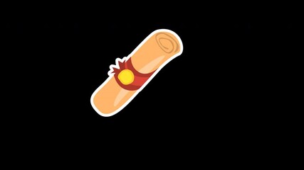 Stop Motion Certificate scroll ideal for diplomas, awards, achievements. Customizable red ribbon and seal. Suitable for education, certificates, recognition documents, formal occasions.