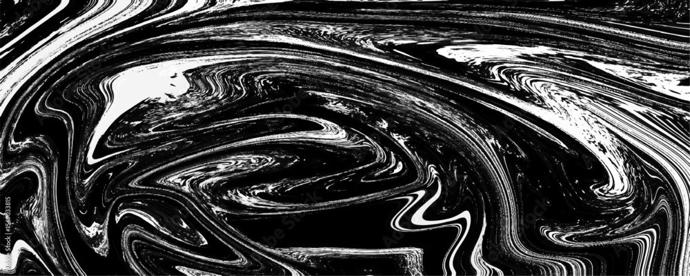 Poster black and white liquid marble texture abstract swirl pattern background. abstract liquid marble acry