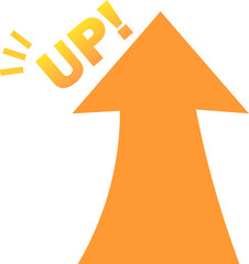 シンプルな矢印のアイコンセット_上昇_UP