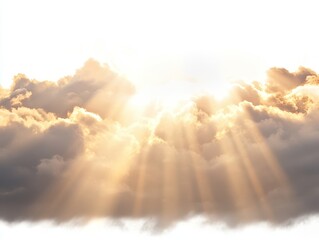 Golden Sunlight Piercing Clouds, Sky,  Sunrise/Sunset