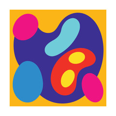Funky Abstract Shapes with Ovals Blobs and Curves