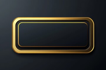 Elegant gold frame on dark background